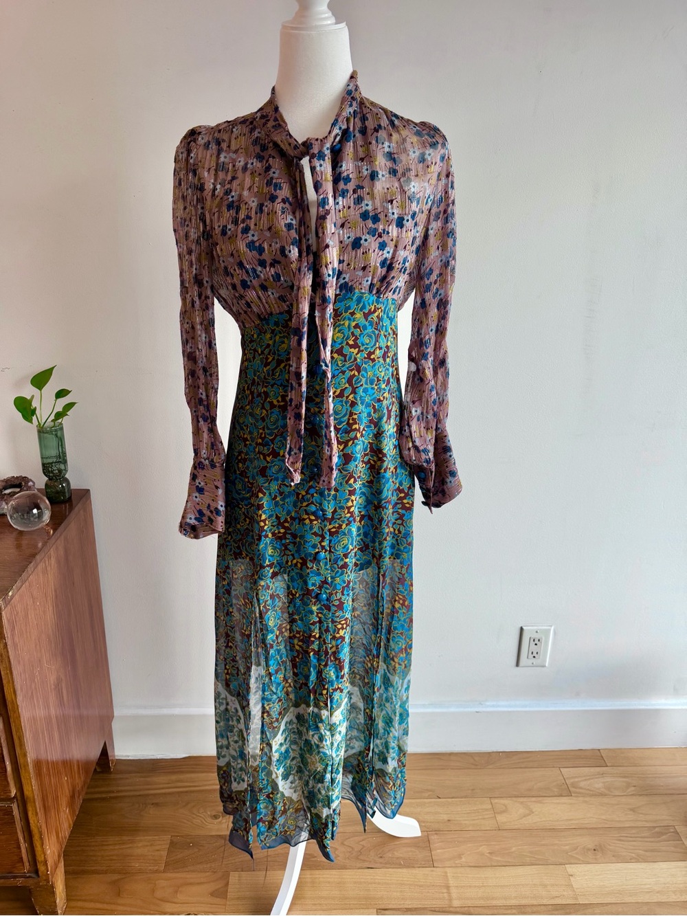 Anna Sui Silk Maxi Dress
